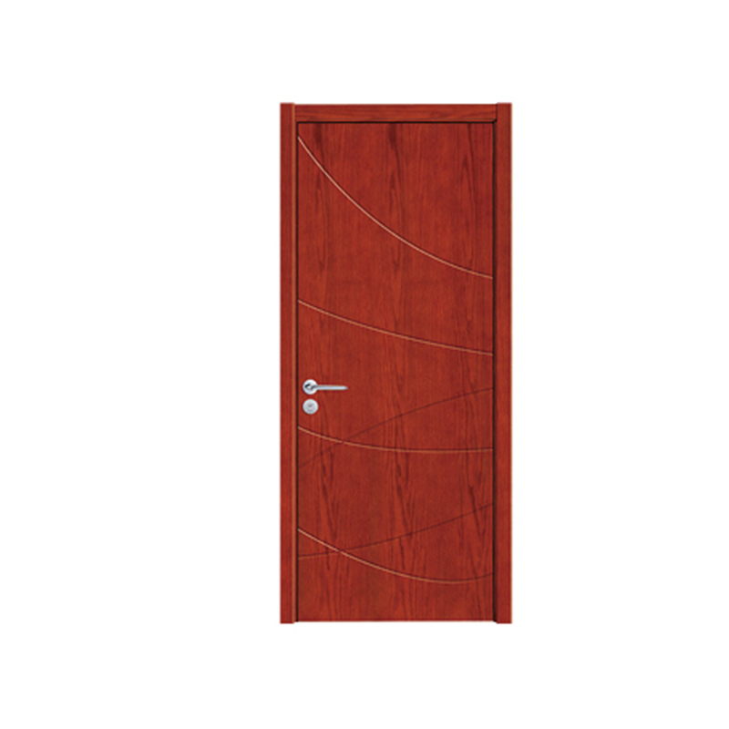 SPK-1084 Porte peinte au placage multi-courbe rouge foncé