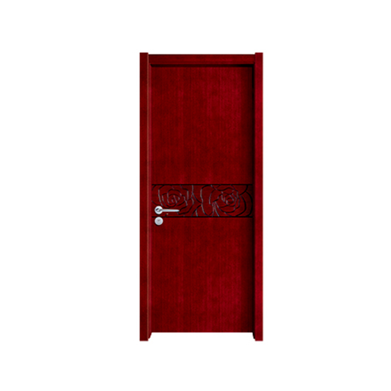 SPK-1104 Porte peinte en placage de fleurs rouges