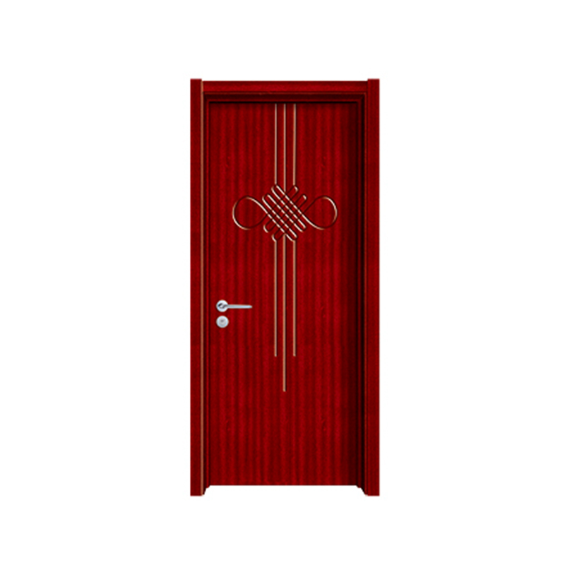 SPK-1097 Porte peinte en placage de noeud chinois rouge